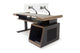 Argosy Radius Composer for 61 Keys, Straight Top, 1) Slanted 10sp Base Rack, 1) Steel Leg, Bullnose Edge - Walnut Trim Upgrade
