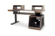 Argosy Radius Composer for 61 Keys, Straight Top, 1) Slanted 10sp Base Rack, 1) Steel Leg, Bullnose Edge - Walnut Trim Upgrade