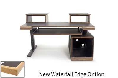 Argosy Radius Composer for 61 Keys, Straight Top, 1) Slanted 10sp Base Rack, 1) Steel Leg, Waterfall Edge - Standard Trim