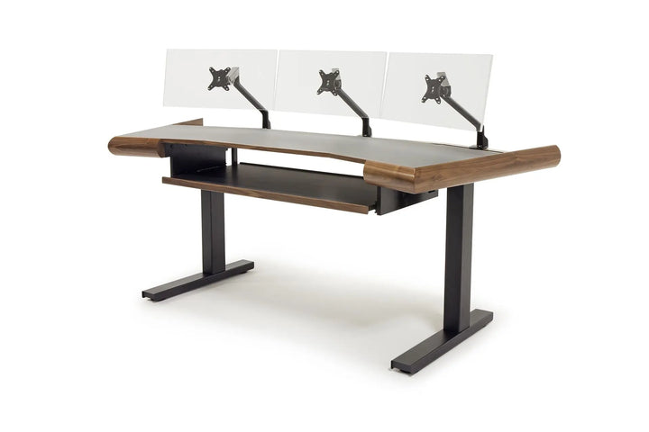 Argosy Radius Composer for 61 Keys, Splayed Top, 2) Steel Legs, Bullnose Edge - Walnut Trim Upgrade
