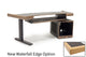 Argosy Radius Composer for 61 Keys, Splayed Top, 1) Straight 10sp Base Rack, 1) Steel Leg, Waterfall Edge - Walnut Trim Upgrade