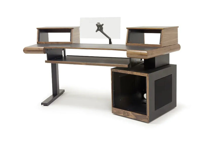 Argosy Radius Composer for 61 Keys, Splayed Top, 1) Straight 10sp Base Rack, 1) Steel Leg, Bullnose Edge - Standard Trim