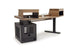Argosy Radius Composer for 61 Keys, Splayed Top, 1) Straight 10sp Base Rack, 1) Steel Leg, Bullnose Edge - Standard Trim