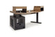Argosy Radius Composer for 61 Keys, Splayed Top, 1) Slanted 10sp Base Rack, 1) Steel Leg, Bullnose Edge - Walnut Trim Upgrade