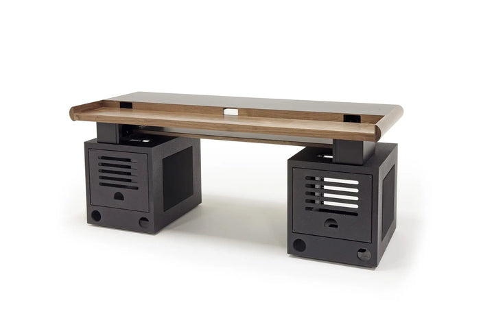 Argosy Radius Composer for 88 Keys, Straight Top, 2) Straight 10sp Base Racks, Bullnose Edge - Walnut Trim Upgrade