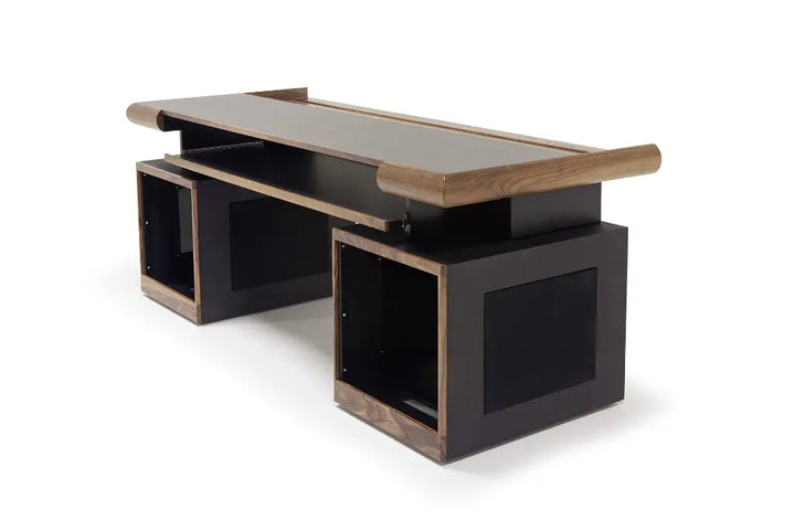 Argosy Radius Composer for 88 Keys, Straight Top, 2) Straight 10sp Base Racks, Bullnose Edge - Walnut Trim Upgrade