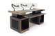 Argosy Radius Composer for 88 Keys, Straight Top, 2) Straight 10sp Base Racks, Bullnose Edge - Walnut Trim Upgrade