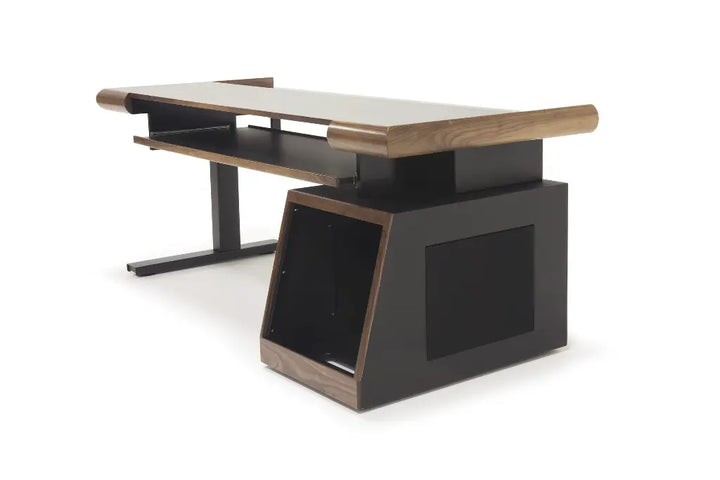 Argosy Radius Composer for 88 Keys, Straight Top, 1) Slanted 10sp Base Rack, 1) Steel Leg, Bullnose Edge - Walnut Trim Upgrade