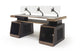 Argosy Radius Composer for 88 Keys, Straight Top, 2) Slanted 10sp Base Racks, Bullnose Edge - Walnut Trim Upgrade