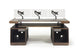 Argosy Radius Composer for 88 Keys, Straight Top, 2) Slanted 10sp Base Racks, Bullnose Edge - Walnut Trim Upgrade