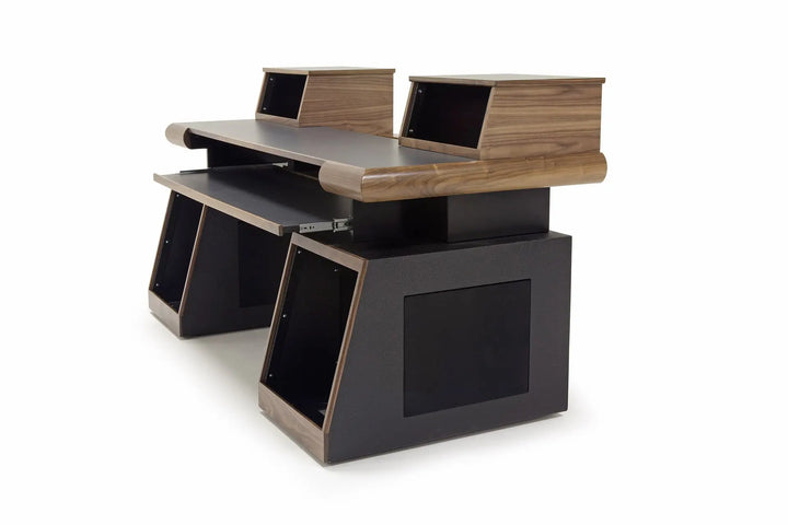 Argosy Radius Composer for 88 Keys, Straight Top, 2) Slanted 10sp Base Racks, Bullnose Edge - Walnut Trim Upgrade