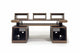 Argosy Radius Composer for 88 Keys, Straight Top, 2) Slanted 10sp Base Racks, Bullnose Edge - Walnut Trim Upgrade