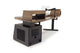 Argosy Radius Composer for 88 Keys, Splayed Top, 1) Straight 10sp Base Rack, 1) Steel Leg, Bullnose Edge - Walnut Trim Upgrade