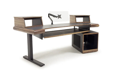 Argosy Radius Composer for 88 Keys, Splayed Top, 1) Straight 10sp Base Rack, 1) Steel Leg, Bullnose Edge - Walnut Trim Upgrade