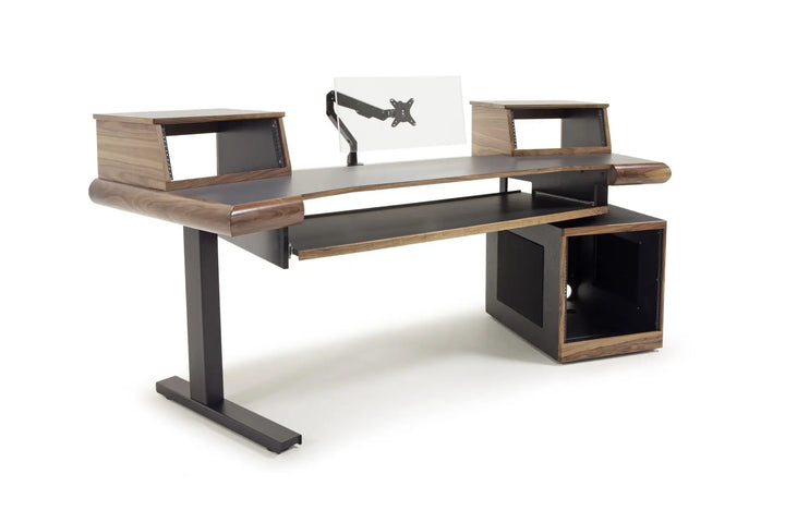 Argosy Radius Composer for 88 Keys, Splayed Top, 1) Straight 10sp Base Rack, 1) Steel Leg, Bullnose Edge - Walnut Trim Upgrade