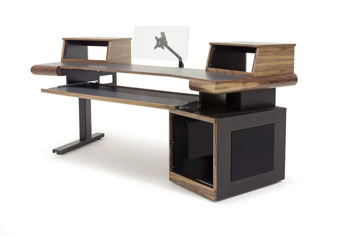 Argosy Radius Composer for 88 Keys, Splayed Top, 1) Straight 10sp Base Rack, 1) Steel Leg, Bullnose Edge - Walnut Trim Upgrade