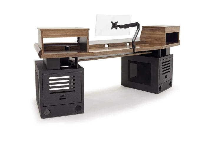Argosy Radius Composer for 88 Keys, Splayed Top, 2) Straight 10sp Base Racks, Bullnose Edge - Walnut Trim Upgrade