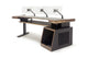 Argosy Radius Composer for 88 Keys, Splayed Top, 1) Slanted 10sp Base Rack, 1) Steel Leg, Bullnose Edge - Walnut Trim Upgrade