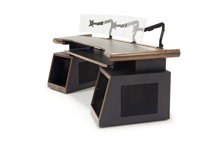 Argosy Radius Composer for 88 Keys, Splayed Top, 2) Slanted 10sp Base Racks, Bullnose Edge - Walnut Trim Upgrade