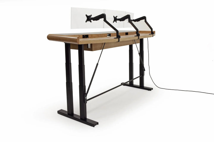Argosy Radius Composer for 88 Keys, Splayed Top, Height Adjustable Steel Legs, Bullnose Edge - Walnut Trim Upgrade