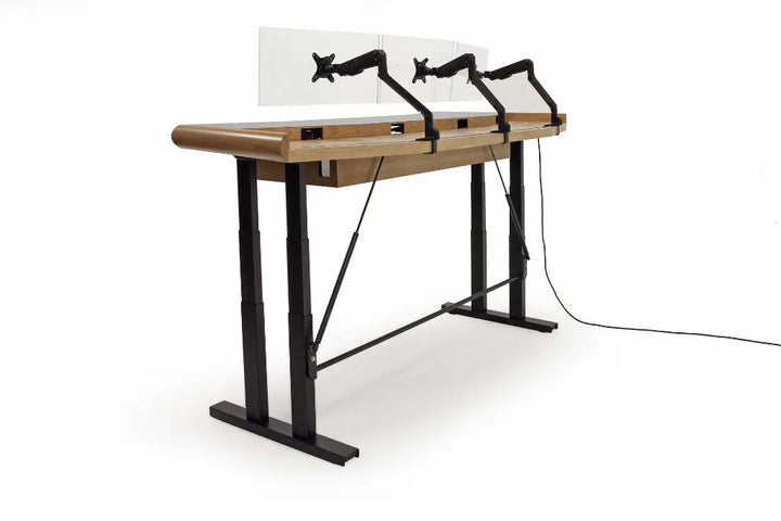 Argosy Radius Composer for 88 Keys, Splayed Top, Height Adjustable Steel Legs, Bullnose Edge - Walnut Trim Upgrade