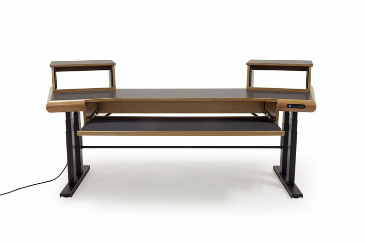 Argosy Radius Composer for 88 Keys, Splayed Top, Height Adjustable Steel Legs, Bullnose Edge - Walnut Trim Upgrade