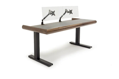 Argosy Radius Signature w/67" Straight Top, 2) Steel Legs, Bullnose Edge - Walnut Trim Upgrade