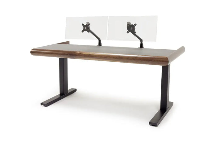 Argosy Radius Signature w/67" Straight Top, 2) Steel Legs, Bullnose Edge - Walnut Trim Upgrade