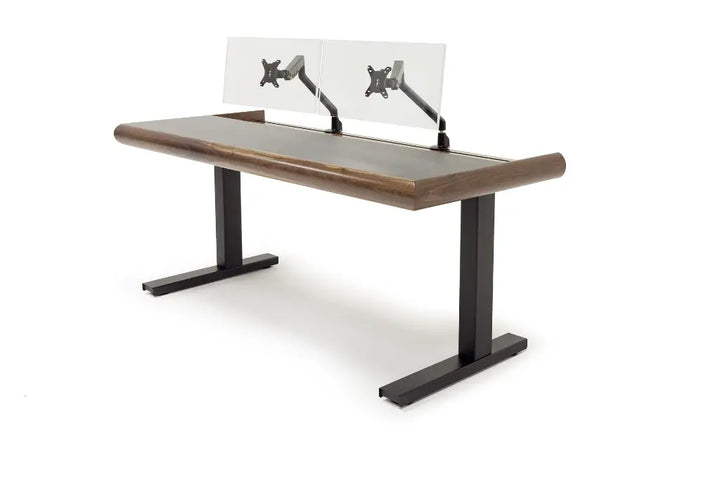 Argosy Radius Signature w/67" Straight Top, 2) Steel Legs, Bullnose Edge - Walnut Trim Upgrade