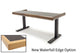 Argosy Radius Signature w/67" Straight Top, 2) Steel Legs, Waterfall Edge - Walnut Trim Upgrade