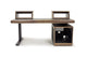 Argosy Radius Signature w/67" Straight Top, 1) Straight 10sp Base Rack, 1) Steel Leg, Bullnose Edge - Walnut Trim Upgrade