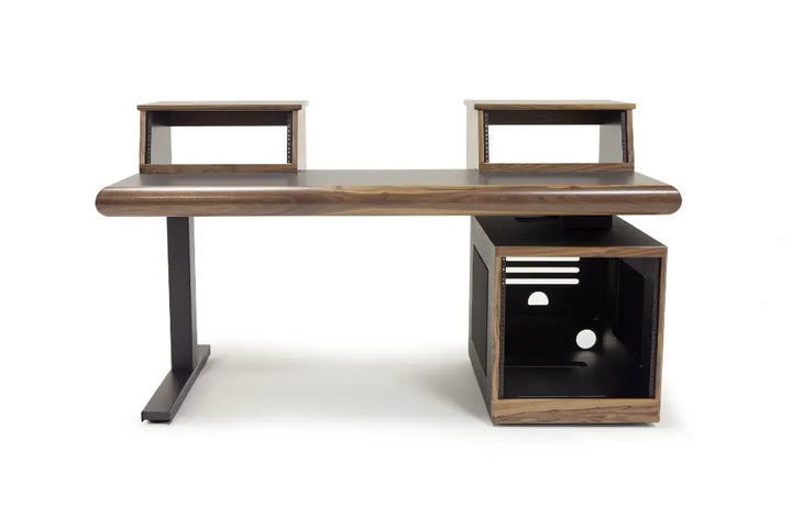 Argosy Radius Signature w/67" Straight Top, 1) Straight 10sp Base Rack, 1) Steel Leg, Bullnose Edge - Walnut Trim Upgrade