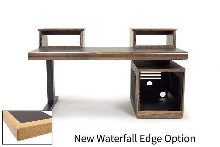 Argosy Radius Signature w/67" Straight Top, 1) Straight 10sp Base Rack, 1) Steel Leg, Waterfall Edge - Standard Trim
