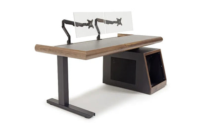 Argosy Radius Signature w/67" Straight Top, 1) Slanted 10sp Base Rack, 1) Steel Leg, Bullnose Edge - Walnut Trim Upgrade