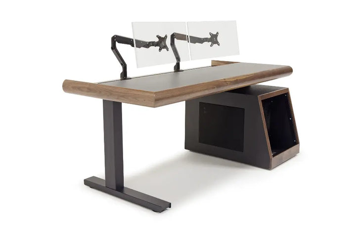 Argosy Radius Signature w/67" Straight Top, 1) Slanted 10sp Base Rack, 1) Steel Leg, Bullnose Edge - Walnut Trim Upgrade