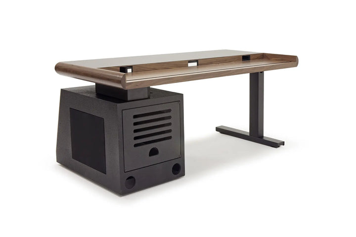 Argosy Radius Signature w/67" Straight Top, 1) Slanted 10sp Base Rack, 1) Steel Leg, Bullnose Edge - Standard Trim