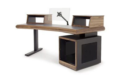 Argosy Radius Signature w/67" Splayed Top, 1) Straight 10sp Base Rack, 1) Steel Leg, Bullnose Edge - Walnut Trim Upgrade