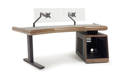 Argosy Radius Signature w/67" Splayed Top, 1) Slanted 10sp Base Rack, 1) Steel Leg, Bullnose Edge - Standard Trim