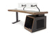 Argosy Radius Signature w/67" Splayed Top, 1) Slanted 10sp Base Rack, 1) Steel Leg, Bullnose Edge - Walnut Trim Upgrade