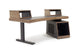 Argosy Radius Signature w/67" Splayed Top, 1) Slanted 10sp Base Rack, 1) Steel Leg, Bullnose Edge - Walnut Trim Upgrade