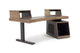Argosy Radius Signature w/67" Splayed Top, 1) Slanted 10sp Base Rack, 1) Steel Leg, Bullnose Edge - Walnut Trim Upgrade