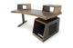 Argosy Radius Signature w/67" Splayed Top, 1) Slanted 10sp Base Rack, 1) Steel Leg, Bullnose Edge - Walnut Trim Upgrade