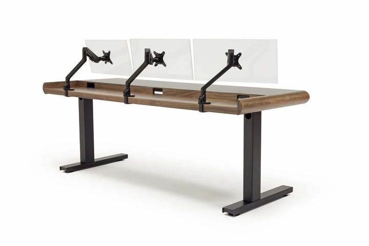 Argosy Radius Signature w/78" Straight Top, 2) Steel Legs, Bullnose Edge - Walnut Trim Upgrade