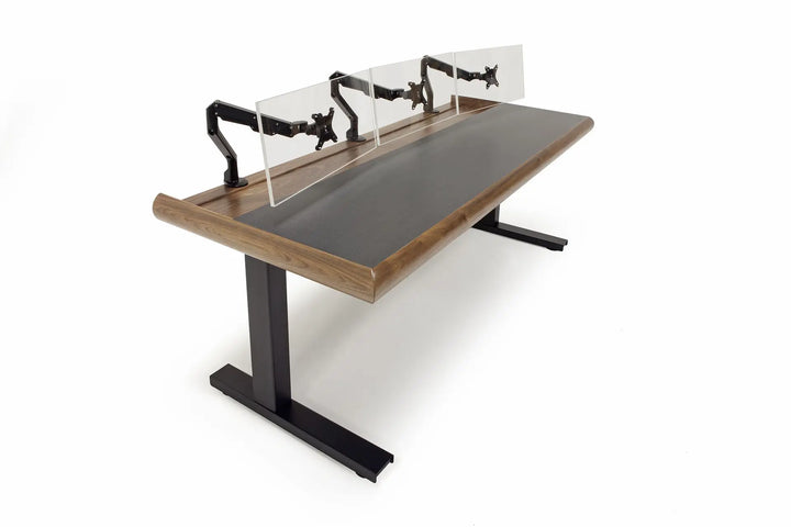 Argosy Radius Signature w/78" Straight Top, 2) Steel Legs, Bullnose Edge - Walnut Trim Upgrade
