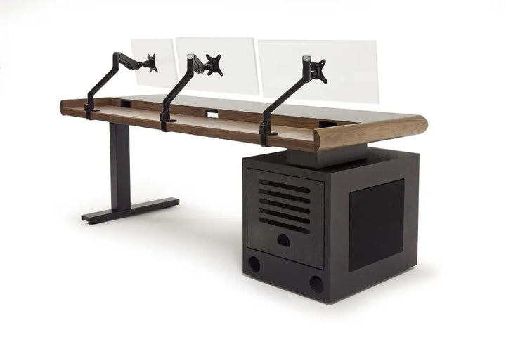 Argosy Radius Signature w/78" Straight Top, 1) Straight 10sp Base Rack, 1) Steel Leg, Bullnose Edge - Walnut Trim Upgrade