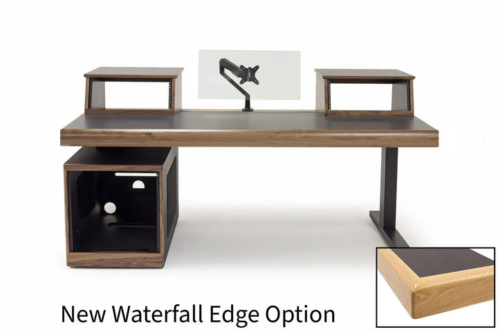 Argosy Radius Signature w/78" Straight Top, 1) Straight 10sp Base Rack, 1) Steel Leg, Waterfall Edge - Standard Trim