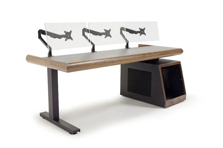Argosy Radius Signature w/78" Straight Top, 1) Slanted 10sp Base Rack, 1) Steel Leg, Bullnose Edge - Walnut Trim Upgrade