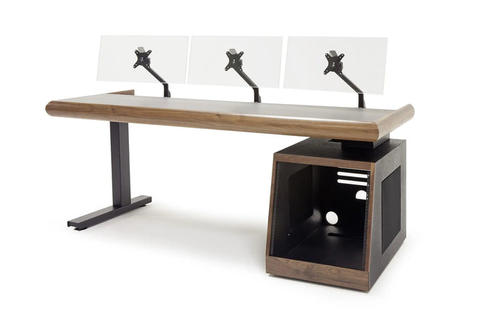 Argosy Radius Signature w/78" Straight Top, 1) Slanted 10sp Base Rack, 1) Steel Leg, Bullnose Edge - Walnut Trim Upgrade