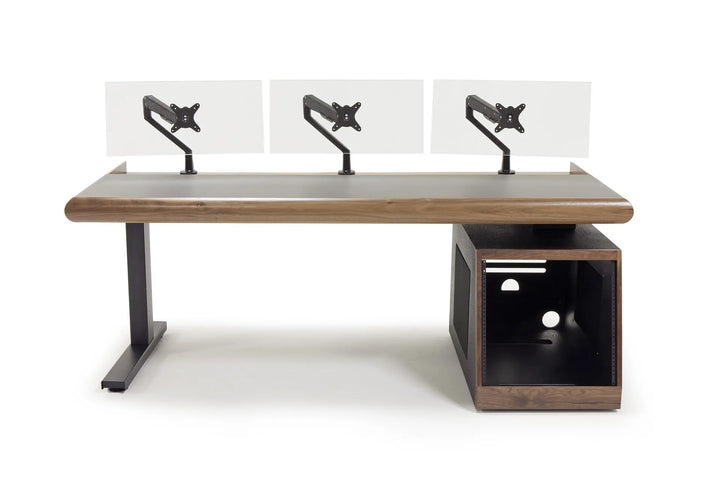 Argosy Radius Signature w/78" Straight Top, 1) Slanted 10sp Base Rack, 1) Steel Leg, Bullnose Edge - Walnut Trim Upgrade