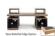 Argosy Radius Signature w/78" Straight Top, 2) Slanted 10sp Base Racks, Waterfall Edge - Walnut Trim Upgrade